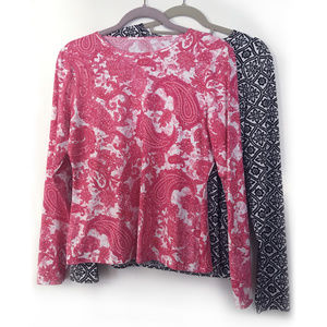 Lands’ End Swim Tee/Rash Guard Set of two